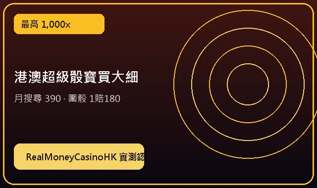 港澳超級骰寶買大細 (1,000x乘數) — 老虎機實測專區